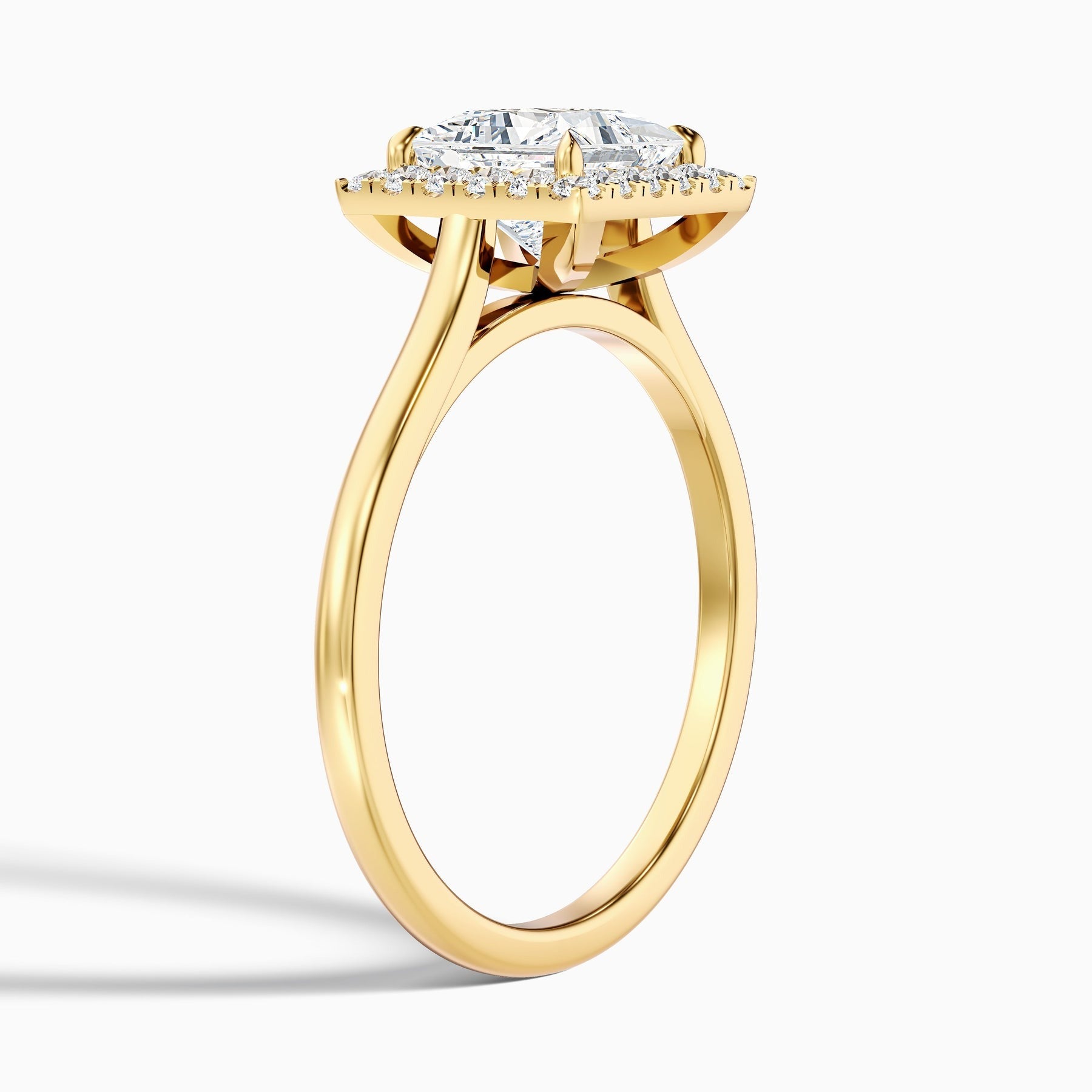 Belladore 1 Carat Princess Halo Pave Lab Grown Diamond Ring